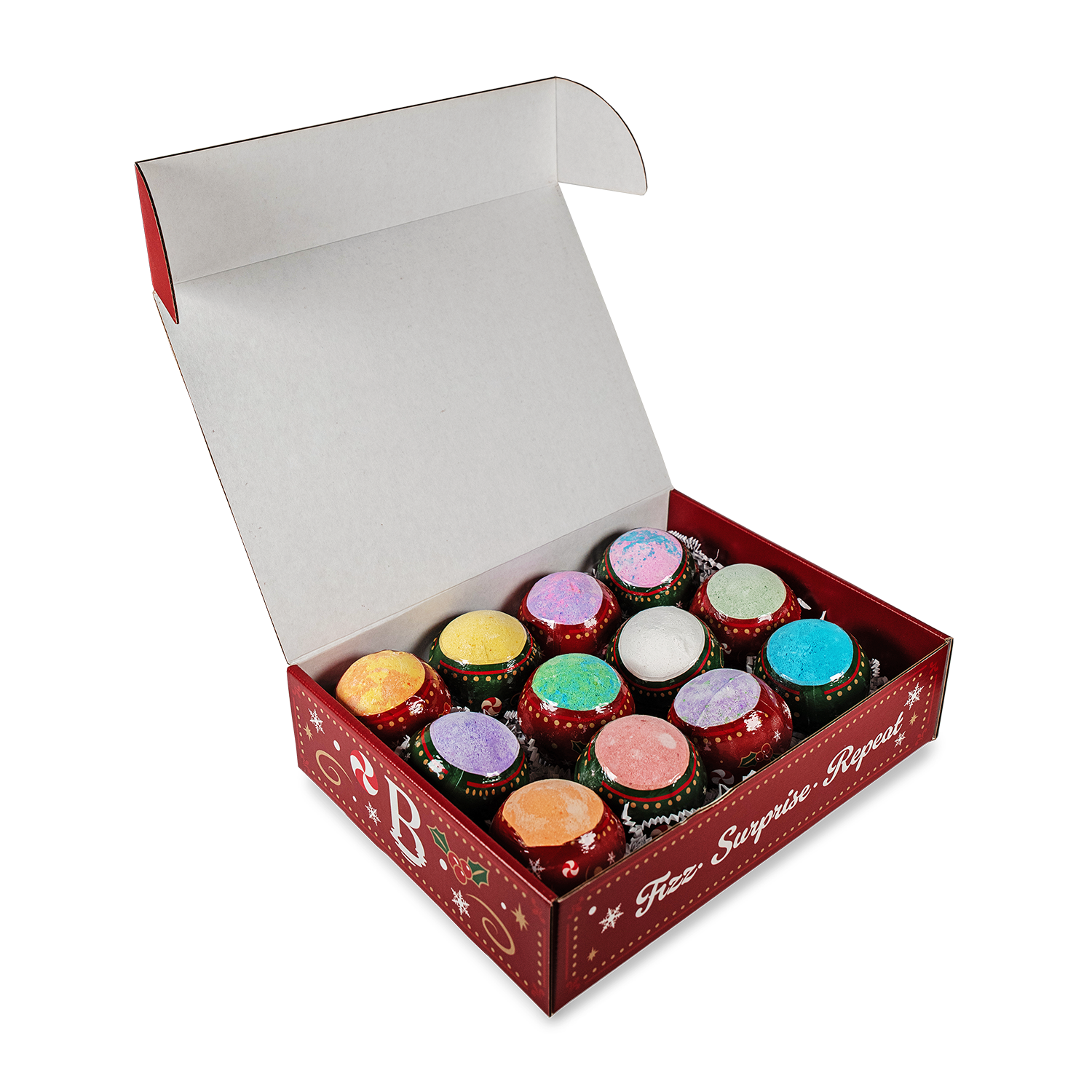 12 Days of Bath Bombs Gift Box (Limited Edition Merry Red)