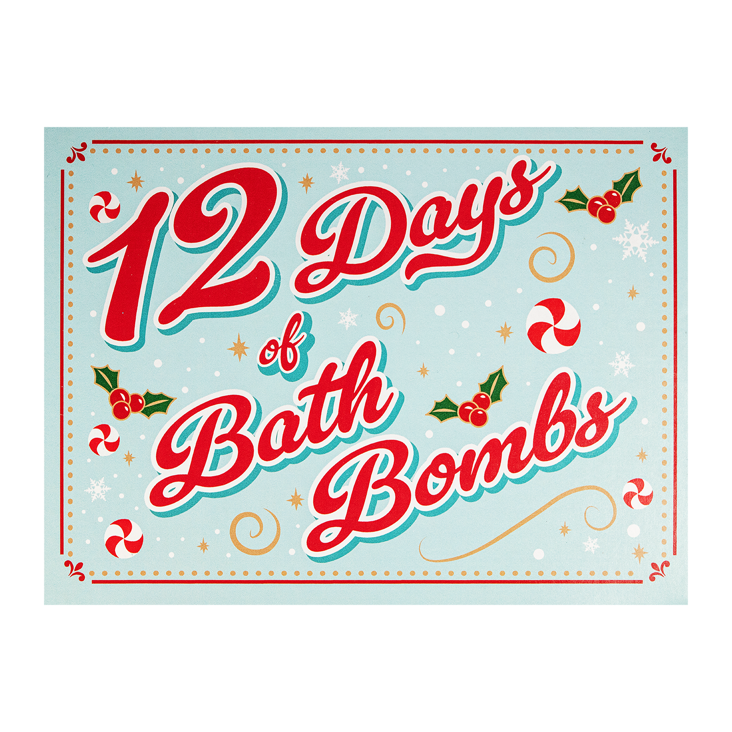 12 Days of Bath Bombs Gift Box (Limited Edition Snowy Blue)