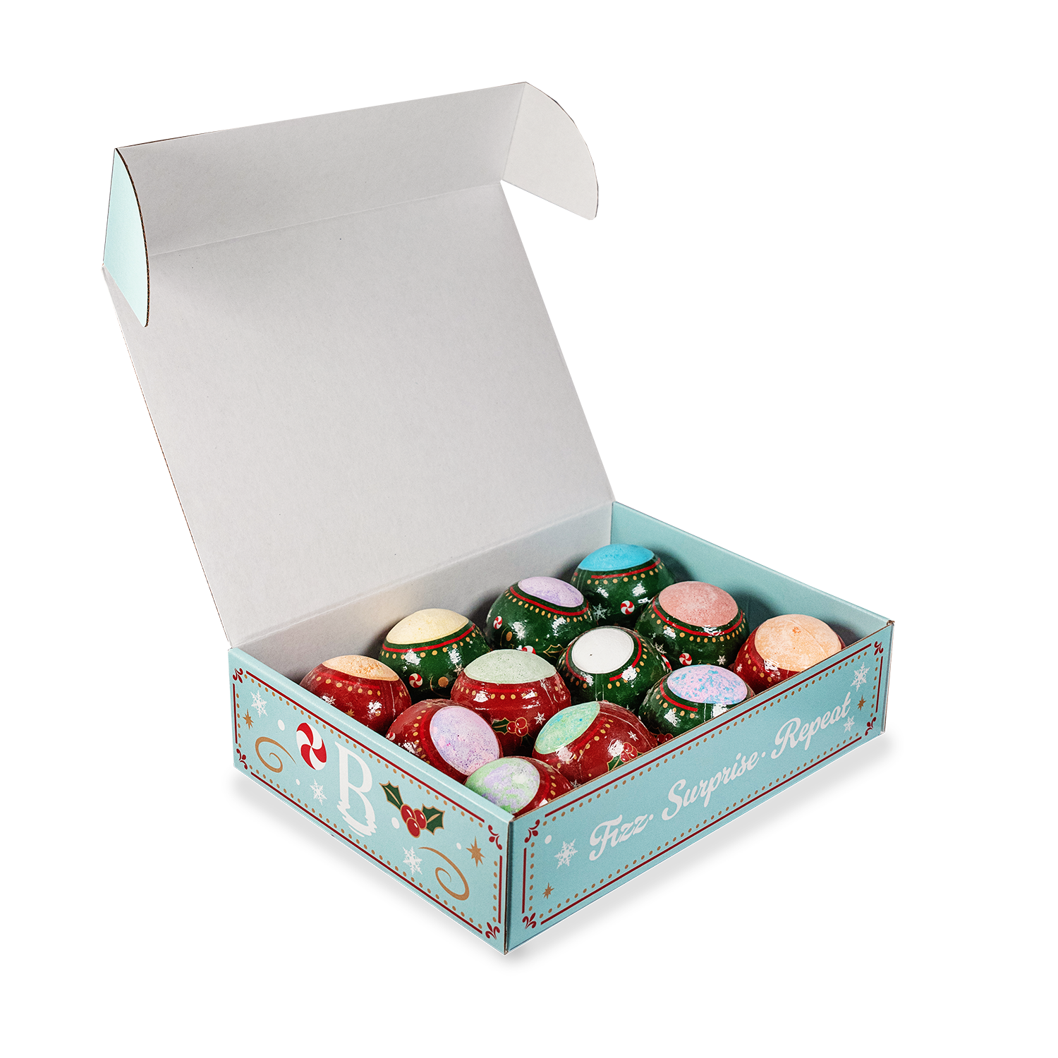 12 Days of Bath Bombs Gift Box (Limited Edition Snowy Blue)