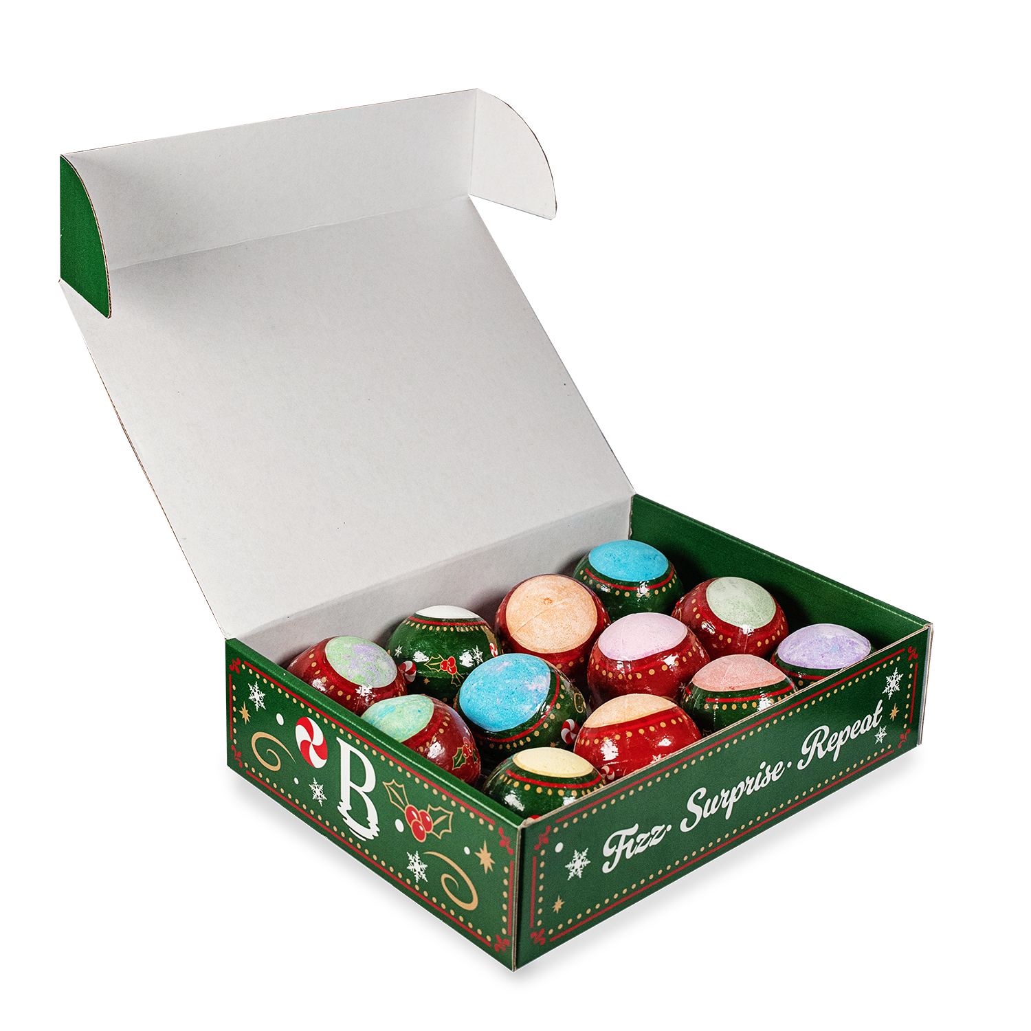 12 Days of Bath Bombs Gift Box (Limited Edition Jolly Green)
