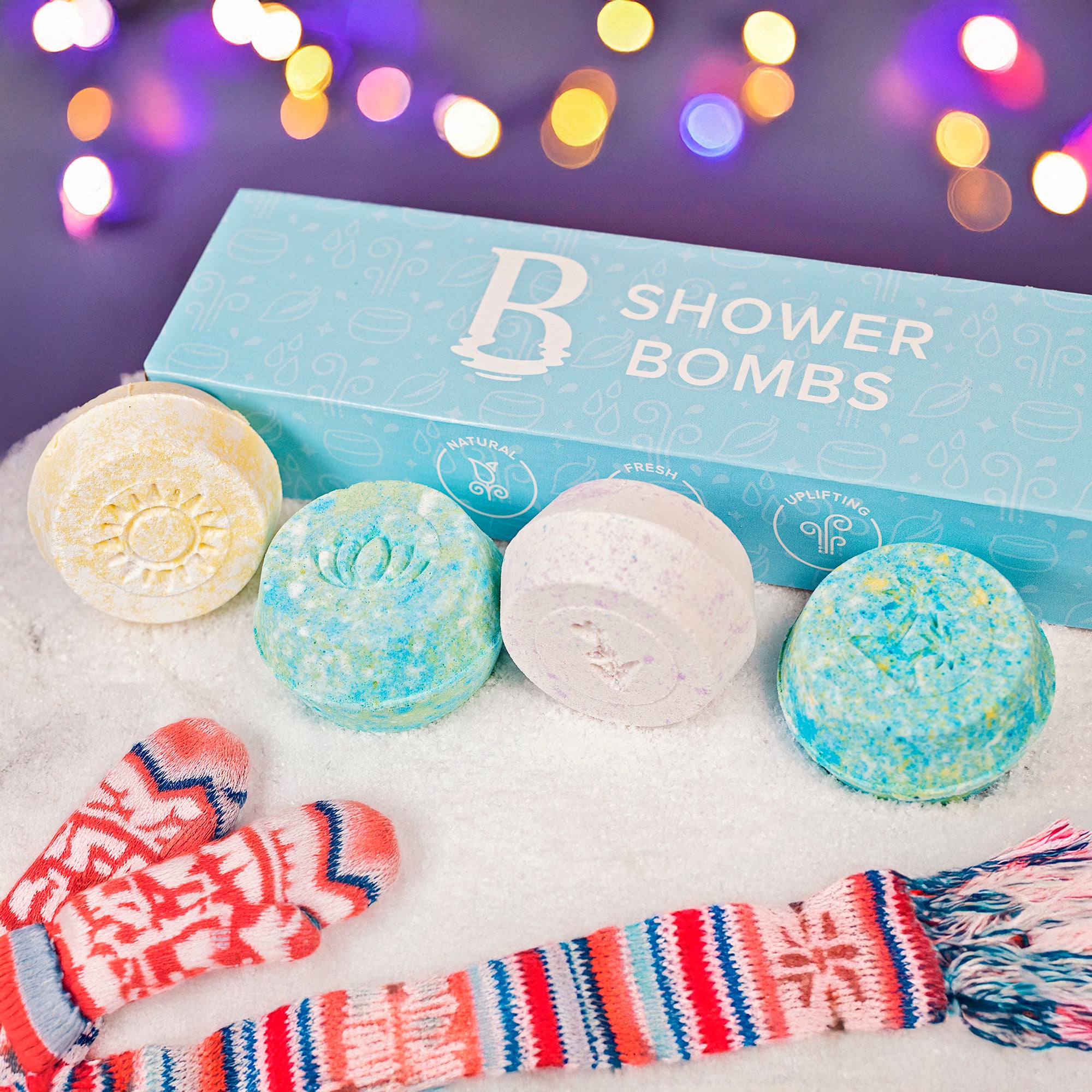 Basin Blue Christmas Shower Bomb Box