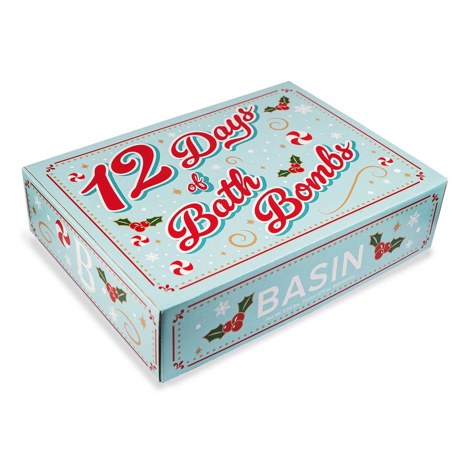 12 Days of Bath Bombs Gift Box (Limited Edition Snowy Blue)