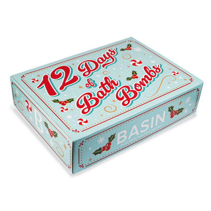 12 Days of Bath Bombs Gift Box (Limited Edition Snowy Blue)