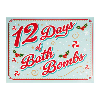 12 Days of Bath Bombs Gift Box (Limited Edition Snowy Blue)
