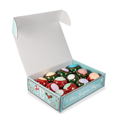 12 Days of Bath Bombs Gift Box (Limited Edition Snowy Blue)