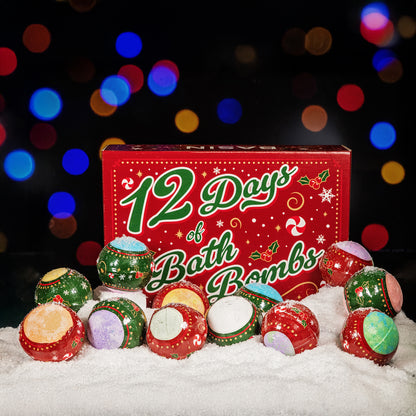 12 Days of Bath Bombs Gift Box (Limited Edition Merry Red)