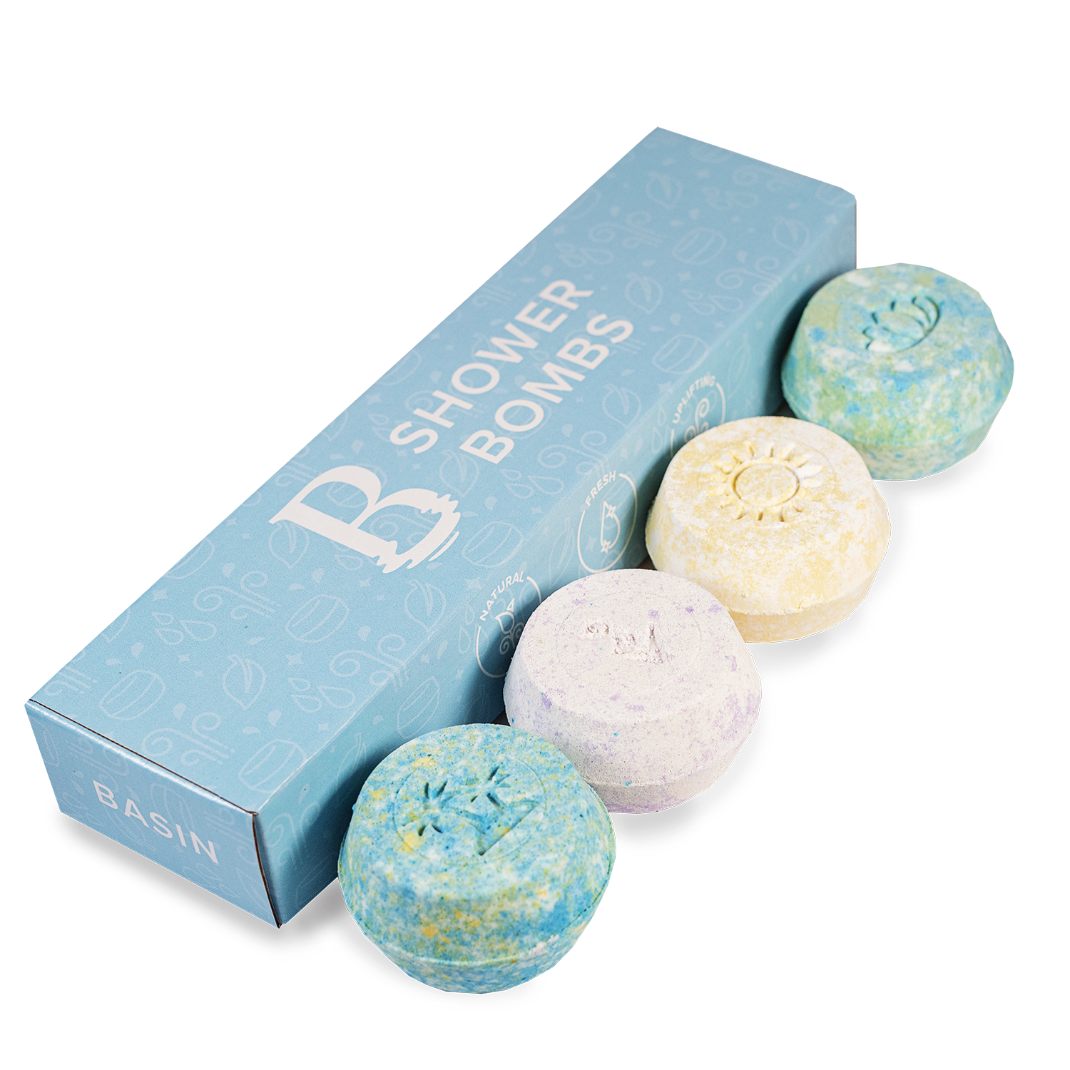 Basin Blue Christmas Shower Bomb Box